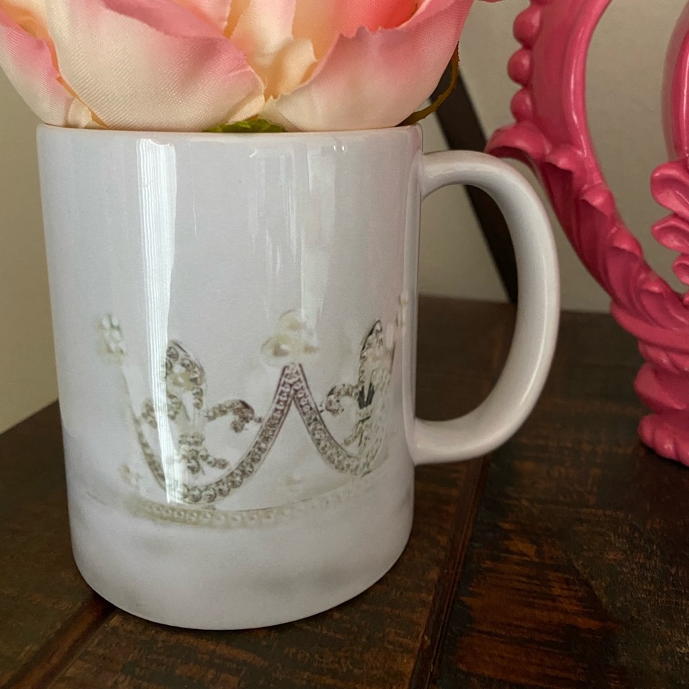 Crown Designer Mug with Pearl Accents